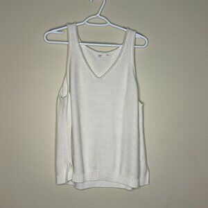 Gap Womens Knit Tank Top White Size XXL